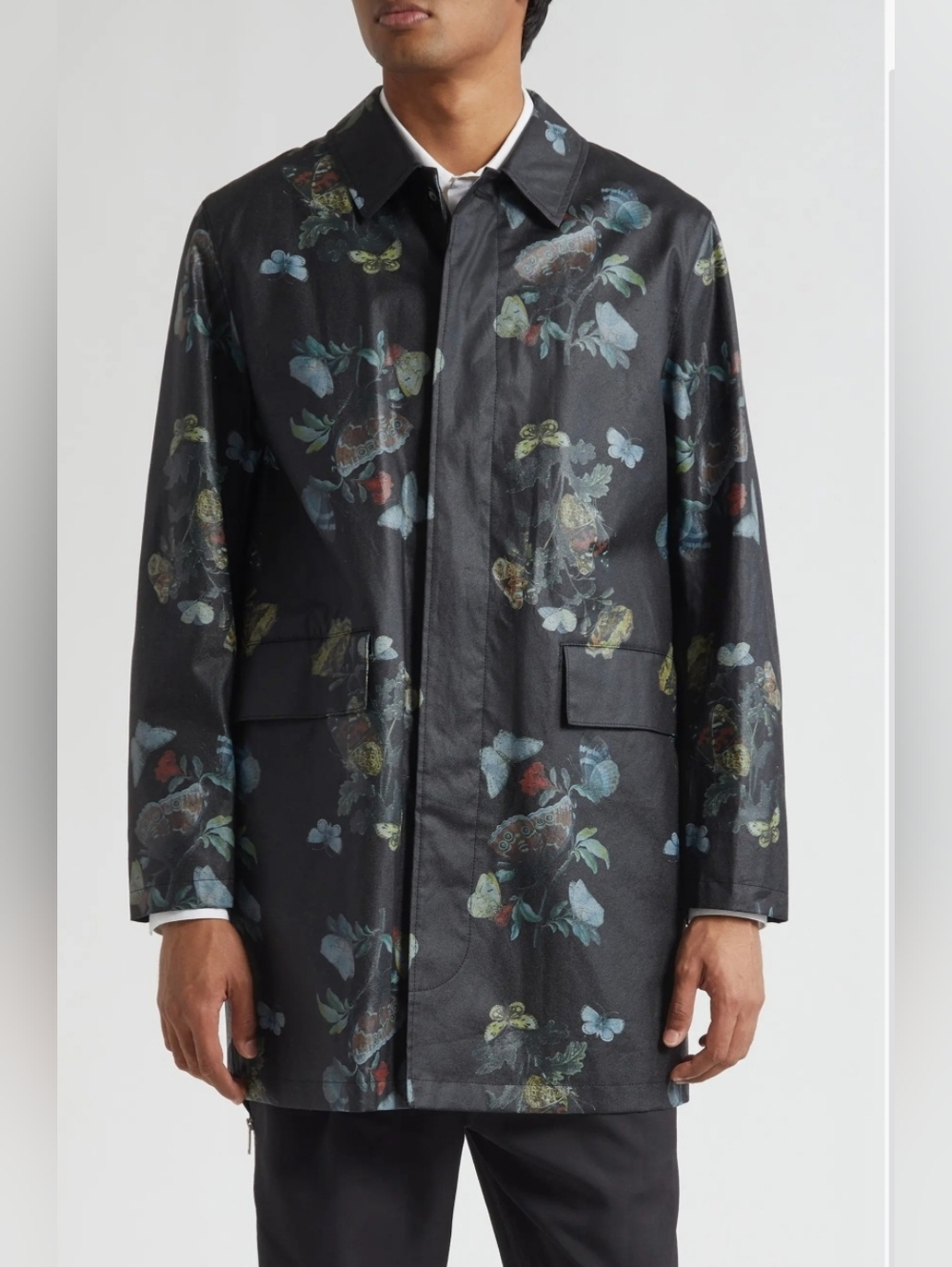 UNDERCOVER JUN TAKAHASHI Floral Water Resistant Oiled Cotton Coat 2 S Org $1,672